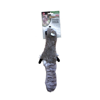 Emery Jensen SKineeez raccoon dog toy for dogs, soft plush pet toy with detailed raccoon design for play and cuddling.