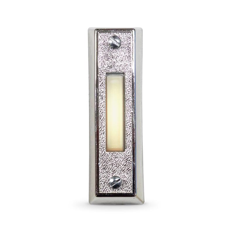 Emery Jensen PSHBTN doorbell SLR 3/4-inch door button with metallic finish for residential exterior doors