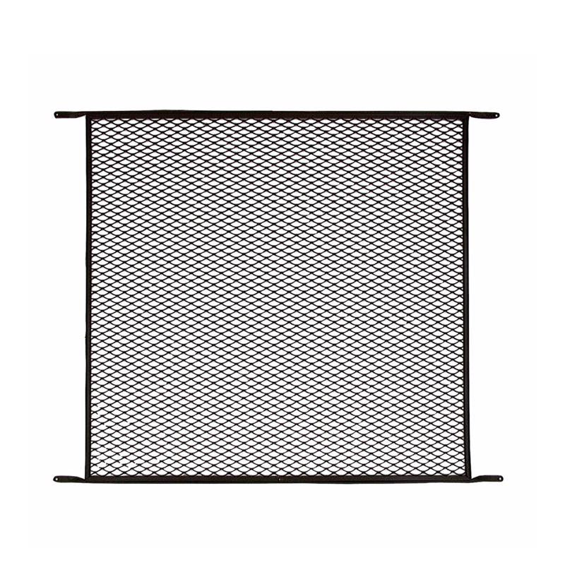 Emery Jensen patio door grill, 36x30 inches, with a bronze finish, decorative metal grille for outdoor door security.