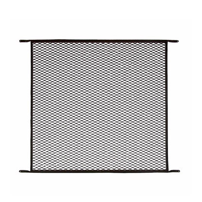 Emery Jensen patio door grill, 36x30 inches, with a bronze finish, decorative metal grille for outdoor door security.