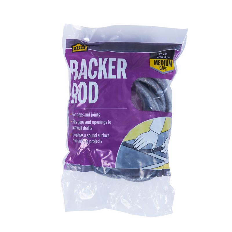 Emery Jensen door and window weatherstrip with 1/2-inch by 20-foot caulk backer rod for sealing gaps and drafts.