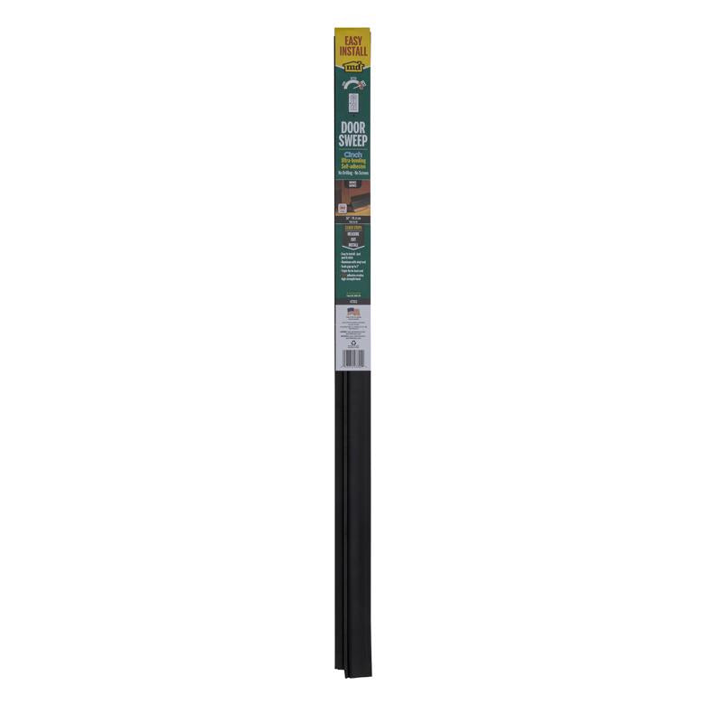 Brown Emery Jensen Cinch door bottom weatherstrip, 36-inch door seal for weatherproofing and energy efficiency.