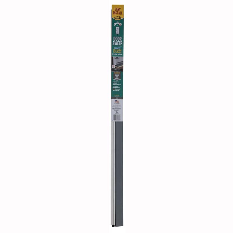 Silver Emery Jensen CINCH door bottom weatherstrip, 36 inches, designed for door and window sealing.