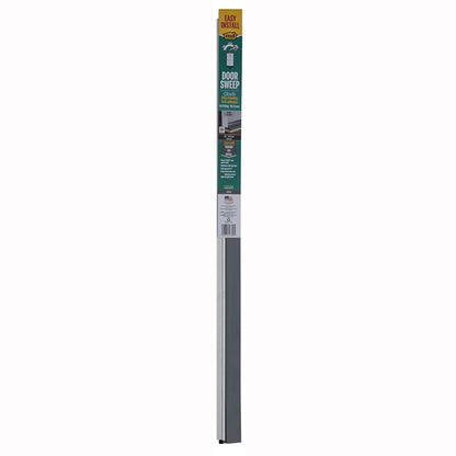 Silver Emery Jensen CINCH door bottom weatherstrip, 36 inches, designed for door and window sealing.