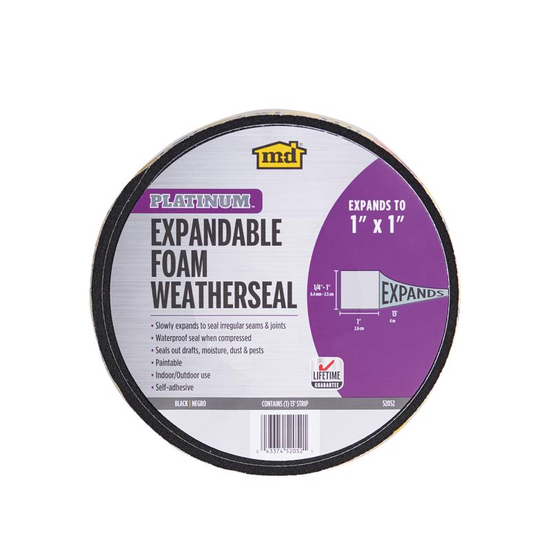 Emery Jensen foam door and window weatherstrip, 1-inch size, for sealing gaps and improving insulation around doors and windows.