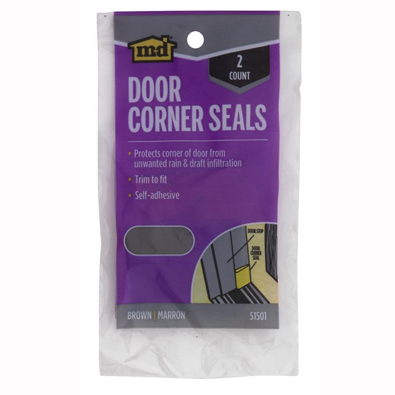 Emery Jensen door corner weatherstrip set, 2-pack, for sealing gaps around doors and windows to improve insulation.