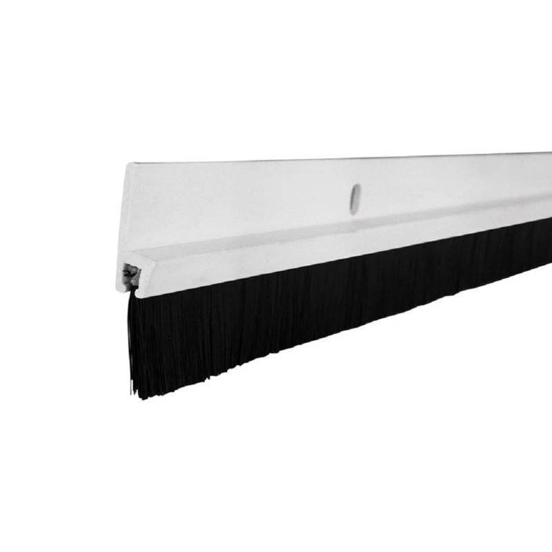 Emery Jensen 36-inch white plastic door sweep weatherstrip for sealing gaps at the bottom of doors.