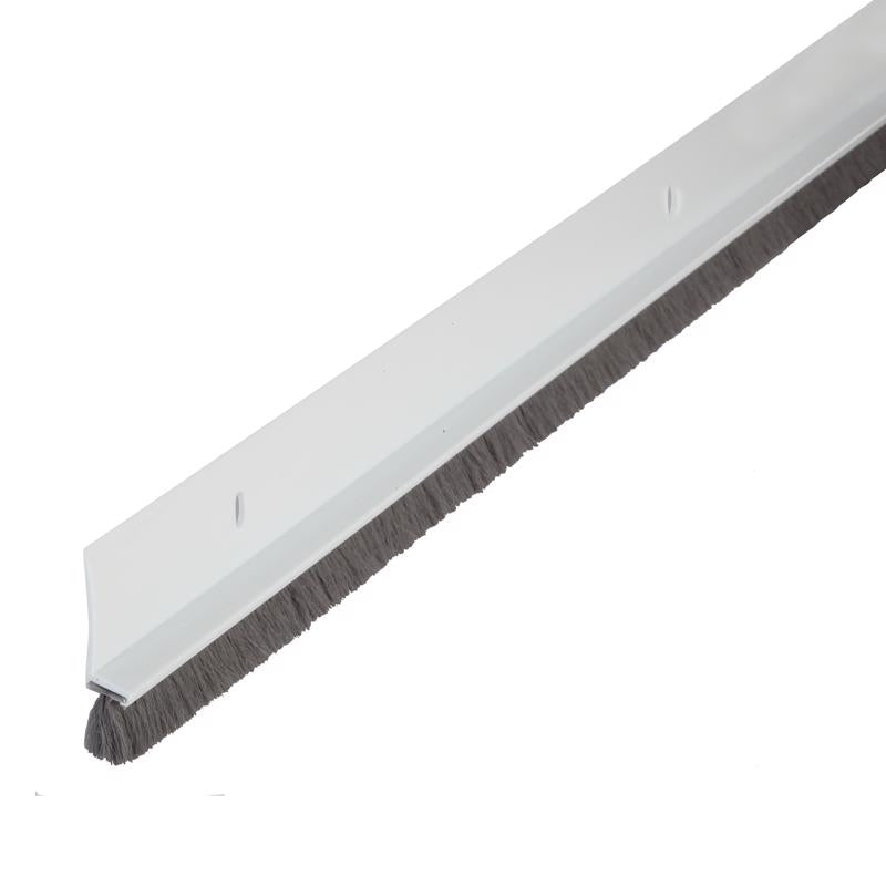 Emery Jensen vinyl door sweep, 36-inch white weatherstrip for sealing gaps on doors and windows.