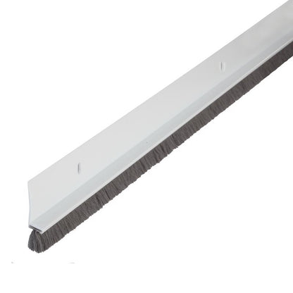 Emery Jensen vinyl door sweep, 36-inch white weatherstrip for sealing gaps on doors and windows.