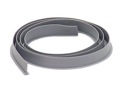 Emery Jensen door and window weatherstrip in gray vinyl, designed for sealing gaps and improving insulation.