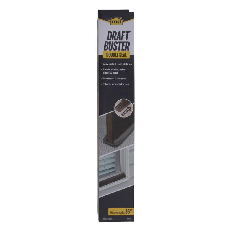 Emery Jensen draft buster door and window weatherstrip sealing gaps to prevent drafts and improve insulation.