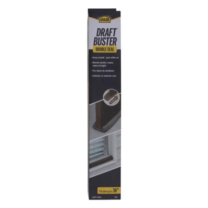 Emery Jensen draft buster door and window weatherstrip sealing gaps to prevent drafts and improve insulation.