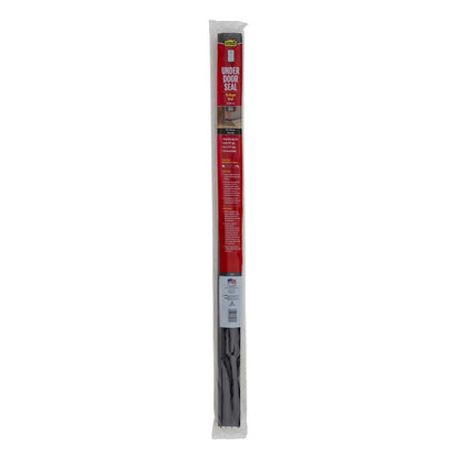 Emery Jensen DRBTM VYL CDB134 brown 36-inch door and window weatherstrip showing textured rubber seal for weather protection.