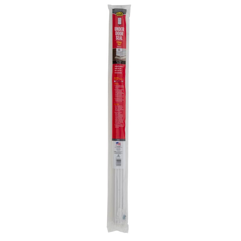 Emery Jensen DRBTM VYL CDB134 white 36-inch door and window weatherstrip for improved sealing and insulation.