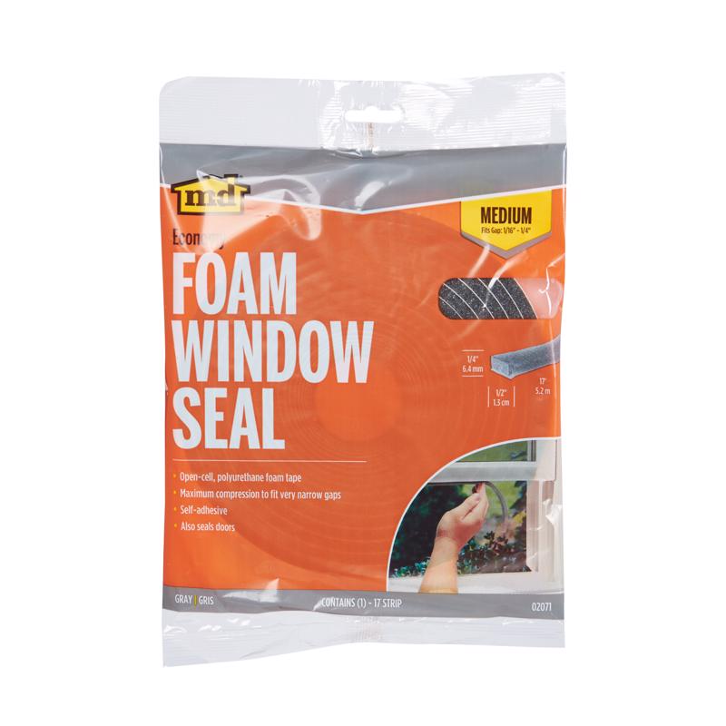 Emery Jensen foam tape LD1/4x1/2x17 for door and window weatherstripping, shown in a close-up image.
