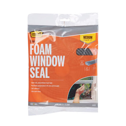 Emery Jensen foam tape LD1/4x1/2x17 for door and window weatherstripping, shown in a close-up image.