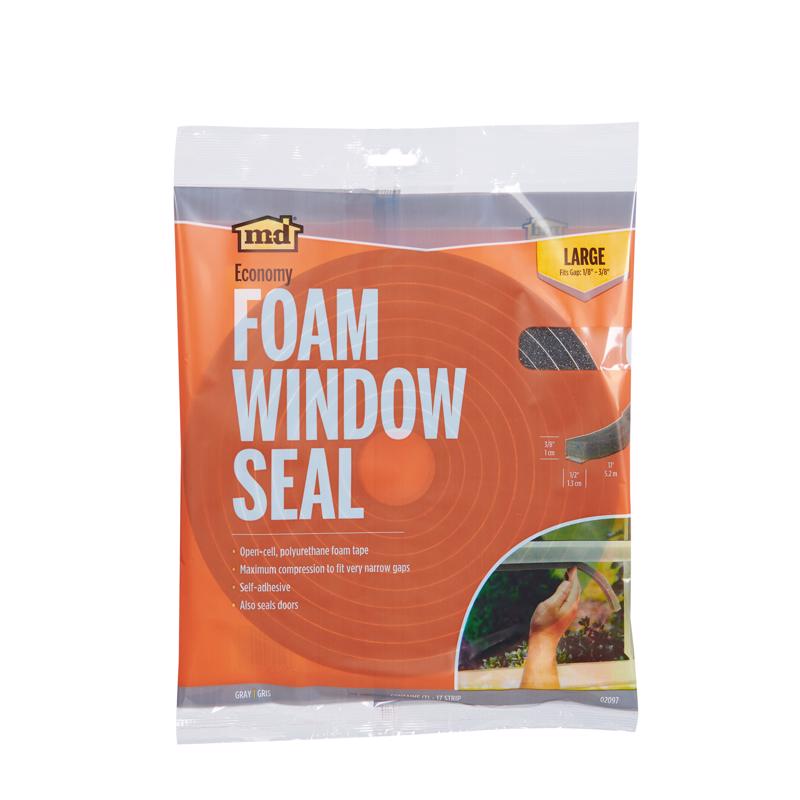 Emery Jensen foam tape door and window weatherstrip, 3/8 inch by 1/2 inch by 17 feet, for sealing doors and windows.
