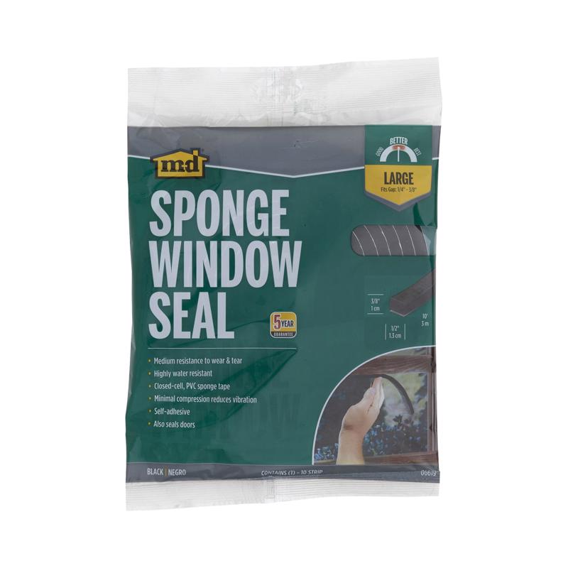 Emery Jensen door and window weatherstrip tape air seal, 3/8 inch by 10 feet, for sealing gaps and improving insulation.