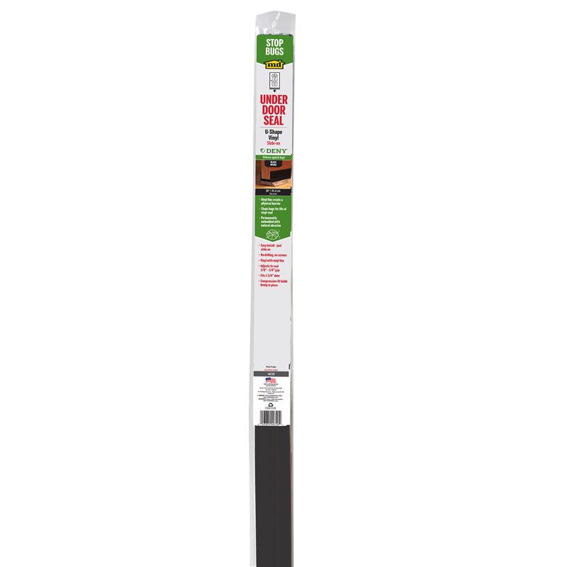 Black UNDR DR Seal door and window weatherstrip by Emery Jensen, 36x1.75 inches, for sealing gaps and preventing drafts.
