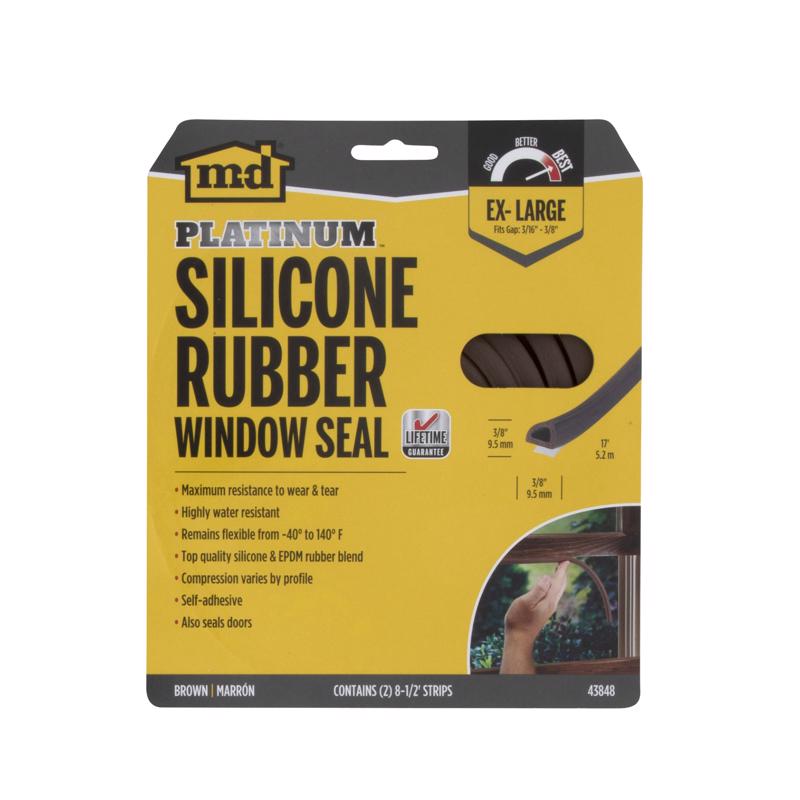 Brown Emery Jensen 17-inch door and window weatherstrip, flexible seal for improved insulation and draft prevention
