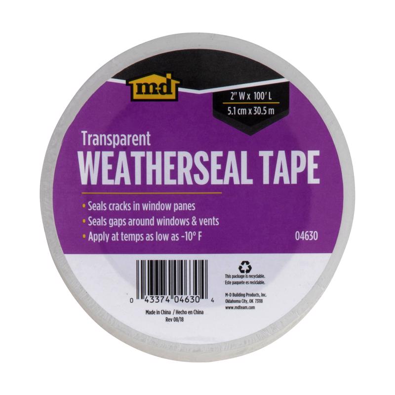 Emery Jensen door and window weatherstrip tape, 2 inches by 100 feet, used for sealing gaps and improving insulation.