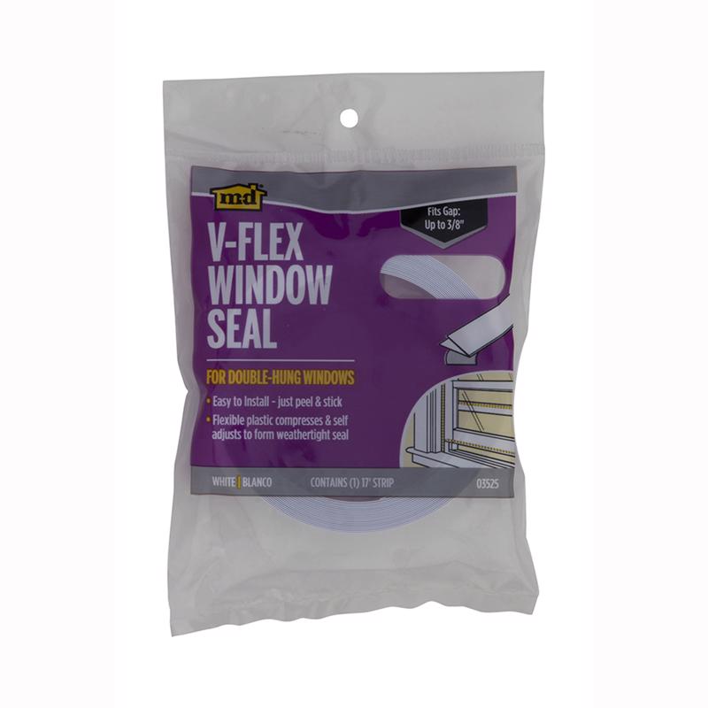 Emery Jensen white door and window weatherstrip, 204-inch length, for sealing gaps and improving energy efficiency.