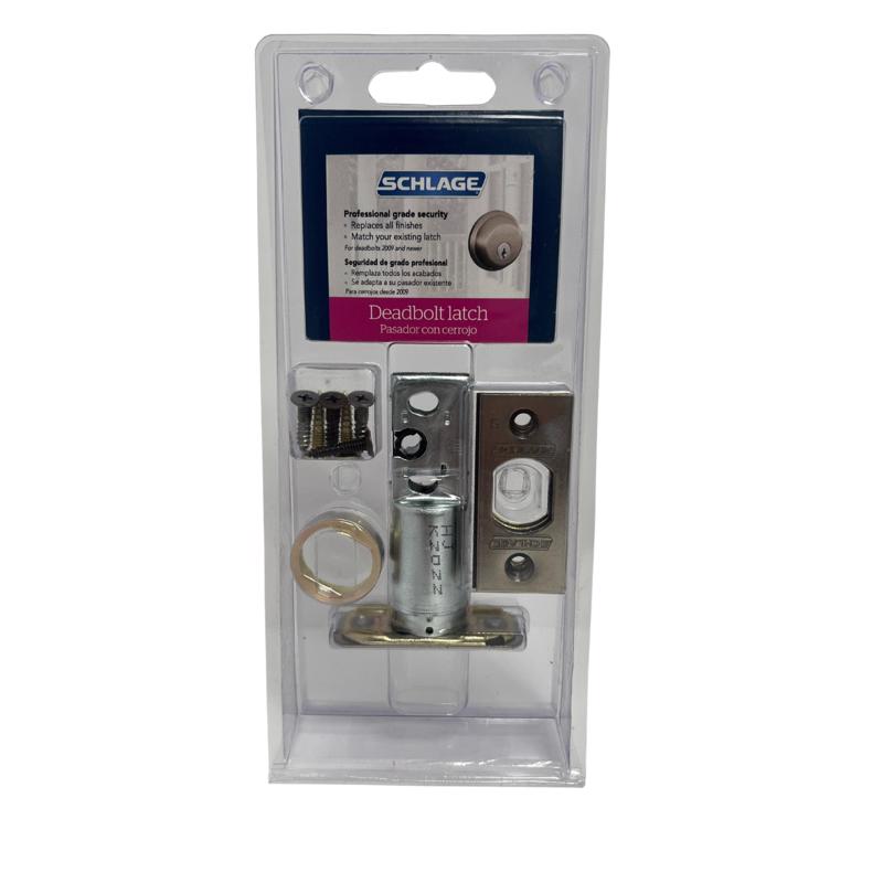 Emery Jensen deadbolt latch for door locks, showing the metal latch mechanism used in door security hardware.
