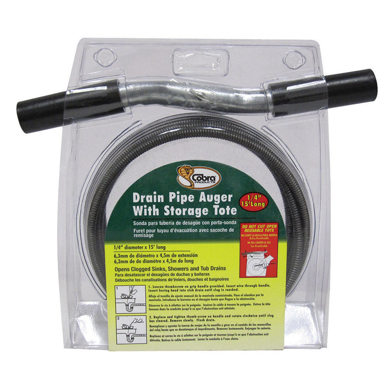 AUGER DRAIN 1/4"X15'