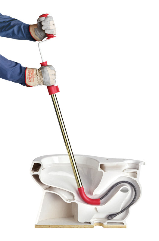 Emery Jensen Closet Auger K-3 drain auger for clearing clogs in toilets and drains, with a compact hand crank design.