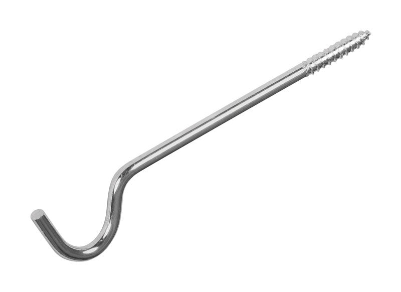 Emery Jensen 2-inch rod support hook for drapery accessories, shown mounted on curtain rod with fabric.