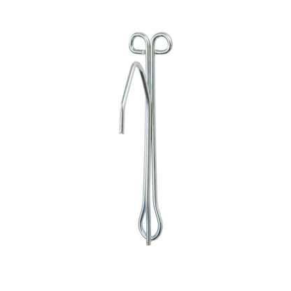 Set of 14 Emery Jensen slip-on pin hooks for drapery accessories, designed to secure and hang curtains easily.