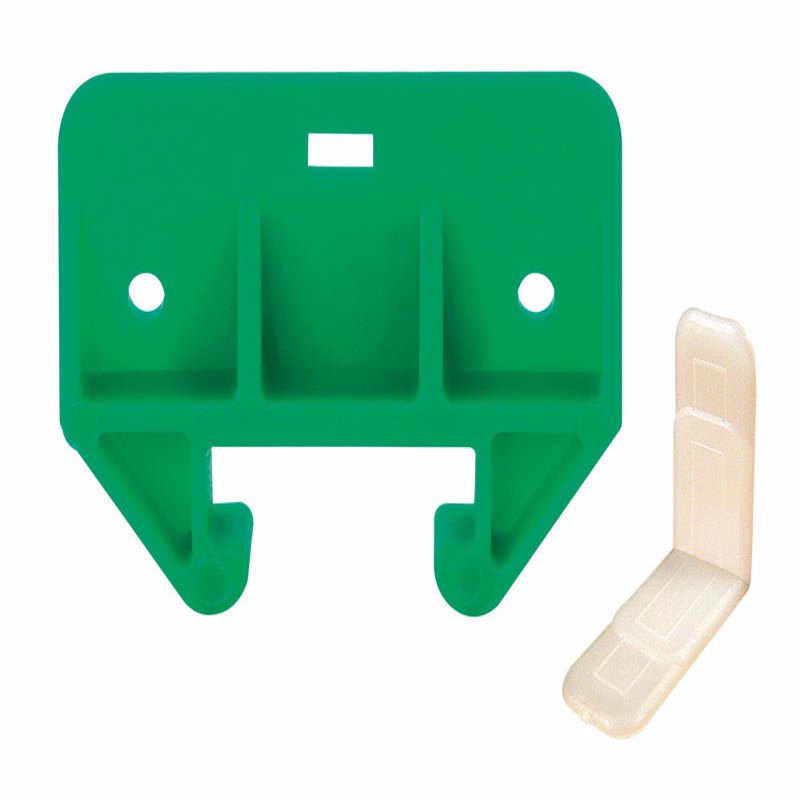 Emery Jensen Drawr Trak guide kit in green for drawer slides and rollers, showing the components and installation features.