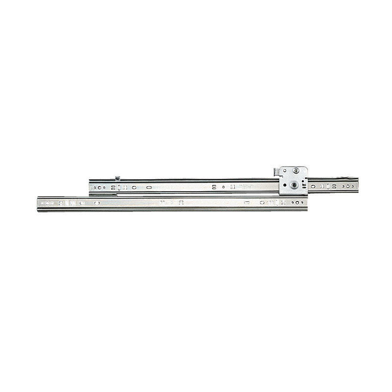 Emery Jensen 20-inch slide drawer rollers, durable metal drawer slides for smooth opening and closing in furniture.