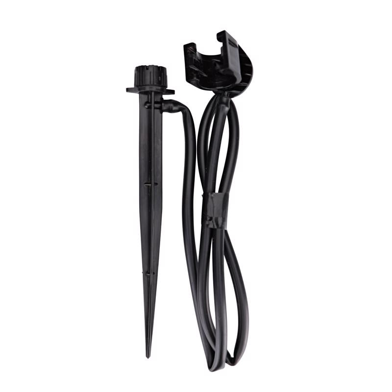 Adjustable 1/2-inch bubbler stake for drip irrigation by Emery Jensen, ideal for precise water delivery in garden irrigation systems.