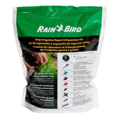 Emery Jensen drip expansion kit bag with connectors and tubing for drip irrigation system setup.