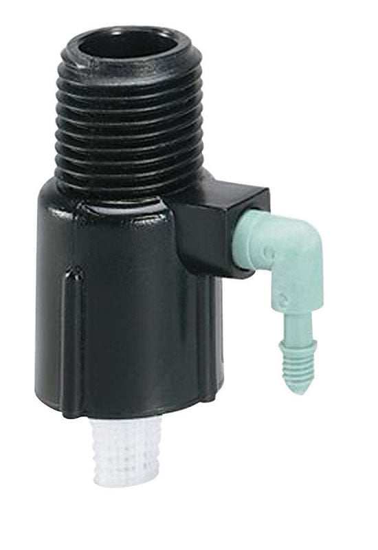 Emery Jensen DRP IRAG MNF 1-PORT 1/2-inch drip irrigation product showing the connector for garden watering systems.