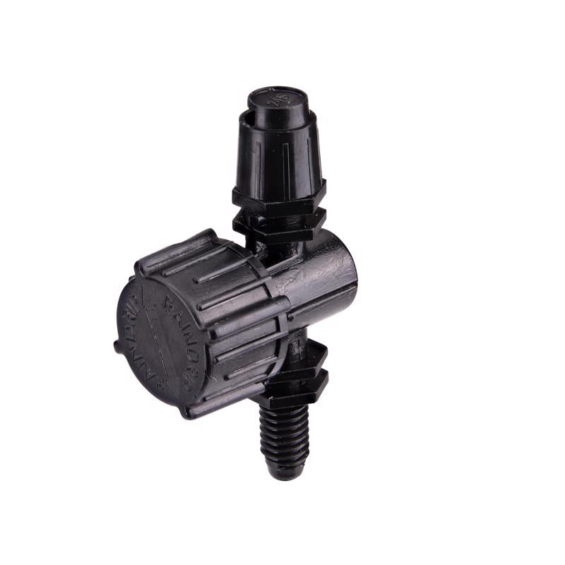 Emery Jensen SprayR quarter inch drip irrigation connectors in a 5-pack, suitable for efficient garden watering systems.