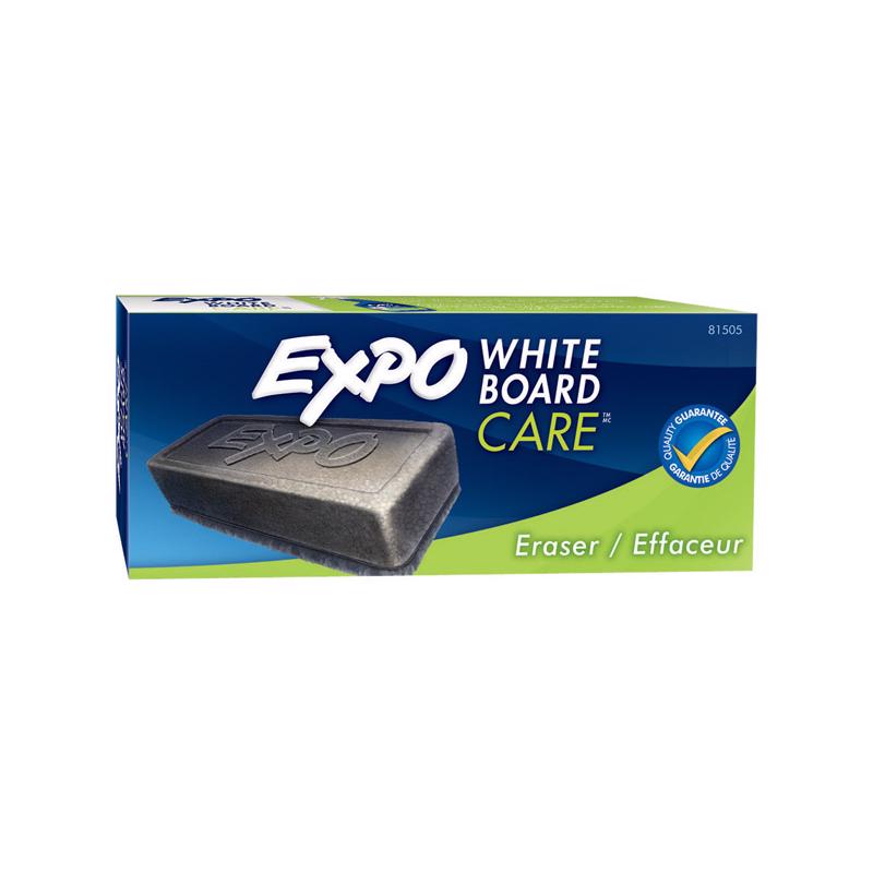 Emery Jensen Expo Dry Eraser markers set with colorful tips on a white surface, suitable for whiteboards and dry erase boards.