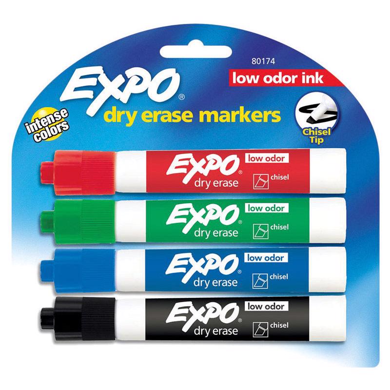 MARKER DRY ERASE 4 CT - Pack of 6