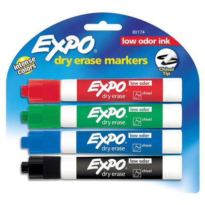 MARKER DRY ERASE 4 CT - Pack of 6