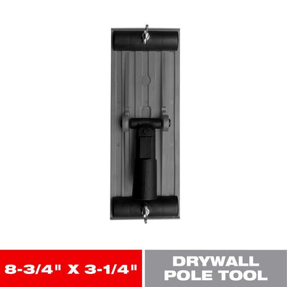 Emery Jensen drywall pole sander for smooth drywall sanding, featuring a long handle and sanding pad.