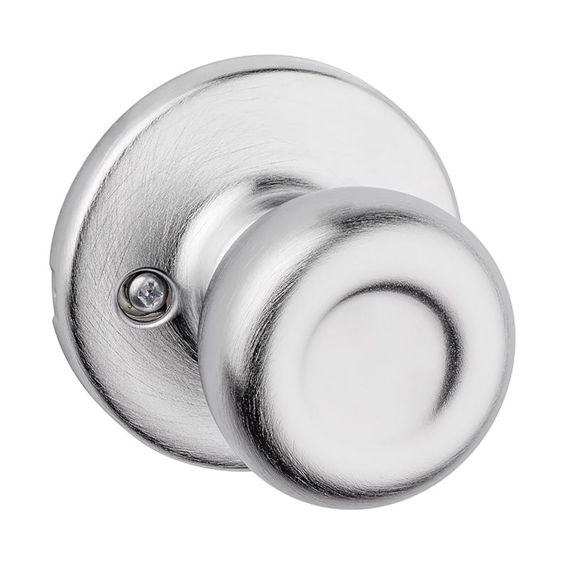 Emery Jensen Tylo stainless steel dummy knob, modern cabinet knob with sleek finish, for furniture or cabinetry.