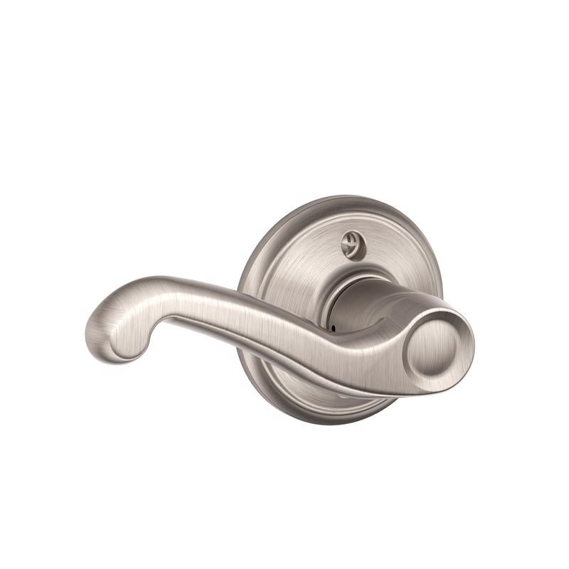 Emery Jensen dummy lever flair RH SN knob, white plastic dummy knob for cabinet or furniture use, with a sleek modern design.
