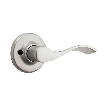 Emery Jensen dummy knob LVR Balboa RH SN, a white round kitchen cabinet knob with a smooth finish.