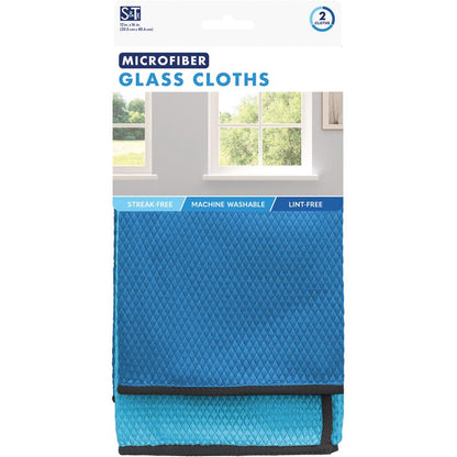 Emery Jensen glass cleaning cloths, pack of 4, soft dust cloths for streak-free polishing of glass surfaces.