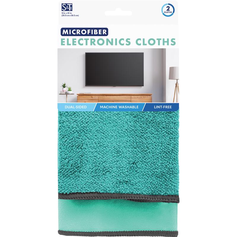 Emery Jensen CLEAN CLTH ELECTRON 2PK dust cloths, pack of 4, soft microfiber cleaning cloths for electronics and surfaces