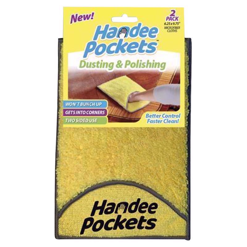 Emery Jensen yellow dusting cloths, pack of 6, soft microfiber cleaning cloths for dusting and surface care.