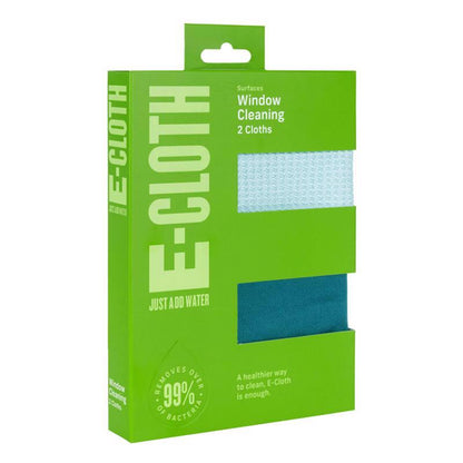 Set of two Emery Jensen ECLOTH window dust cloths for effective cleaning and dust removal.