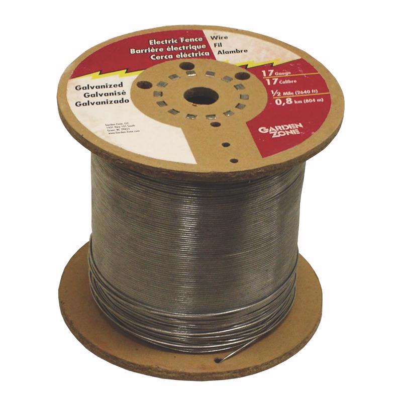 Emery Jensen electric fence wire, 2640 feet, 17 gauge, insulated steel fencing for livestock or property security.