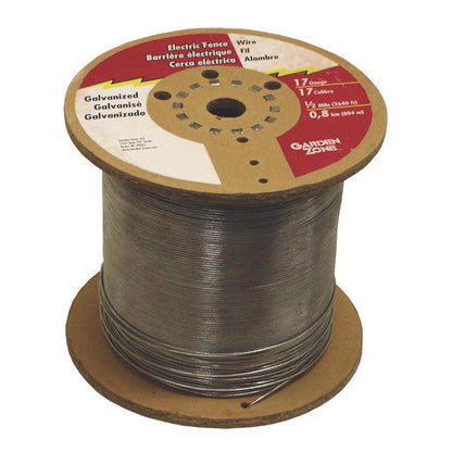 Emery Jensen electric fence wire, 2640 feet, 17 gauge, insulated steel fencing for livestock or property security.